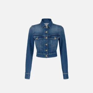 Elisabetta Franchi cazadora cropped de denim