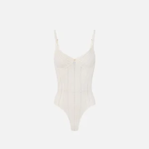 Elisabetta Franchi body de punto blanco