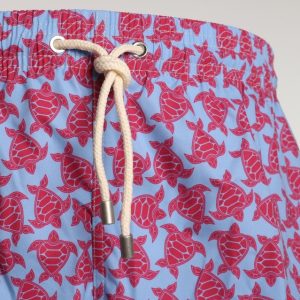 Bañador «Tortuga» azul y grana
