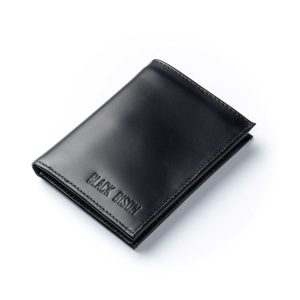 Billetera Vertical en Cuero Negra para Hombre