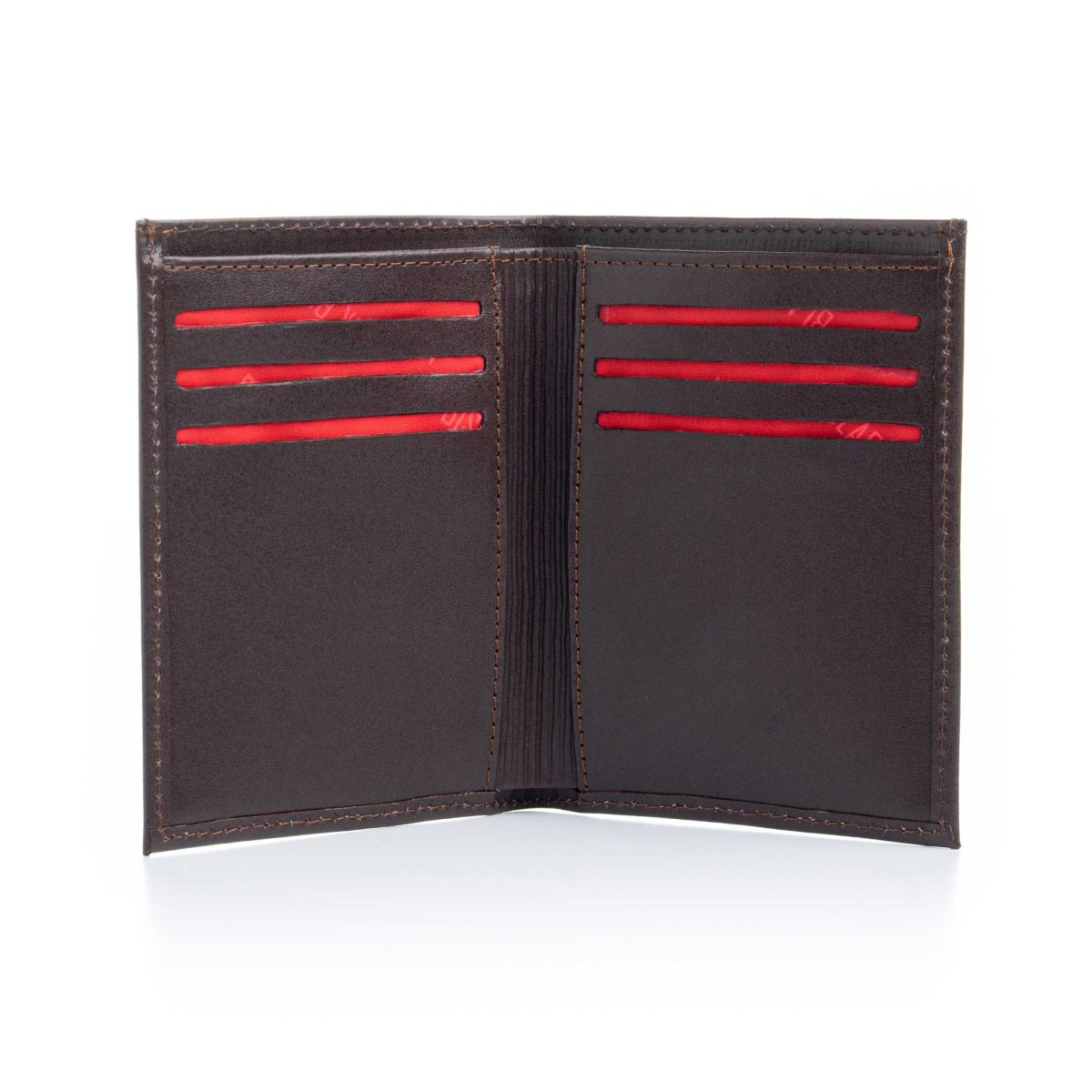 Billetera Vertical en Cuero Café para Hombre - Imagen 3