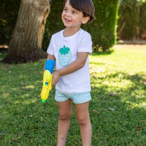 MariCruz camiseta fresa Broche