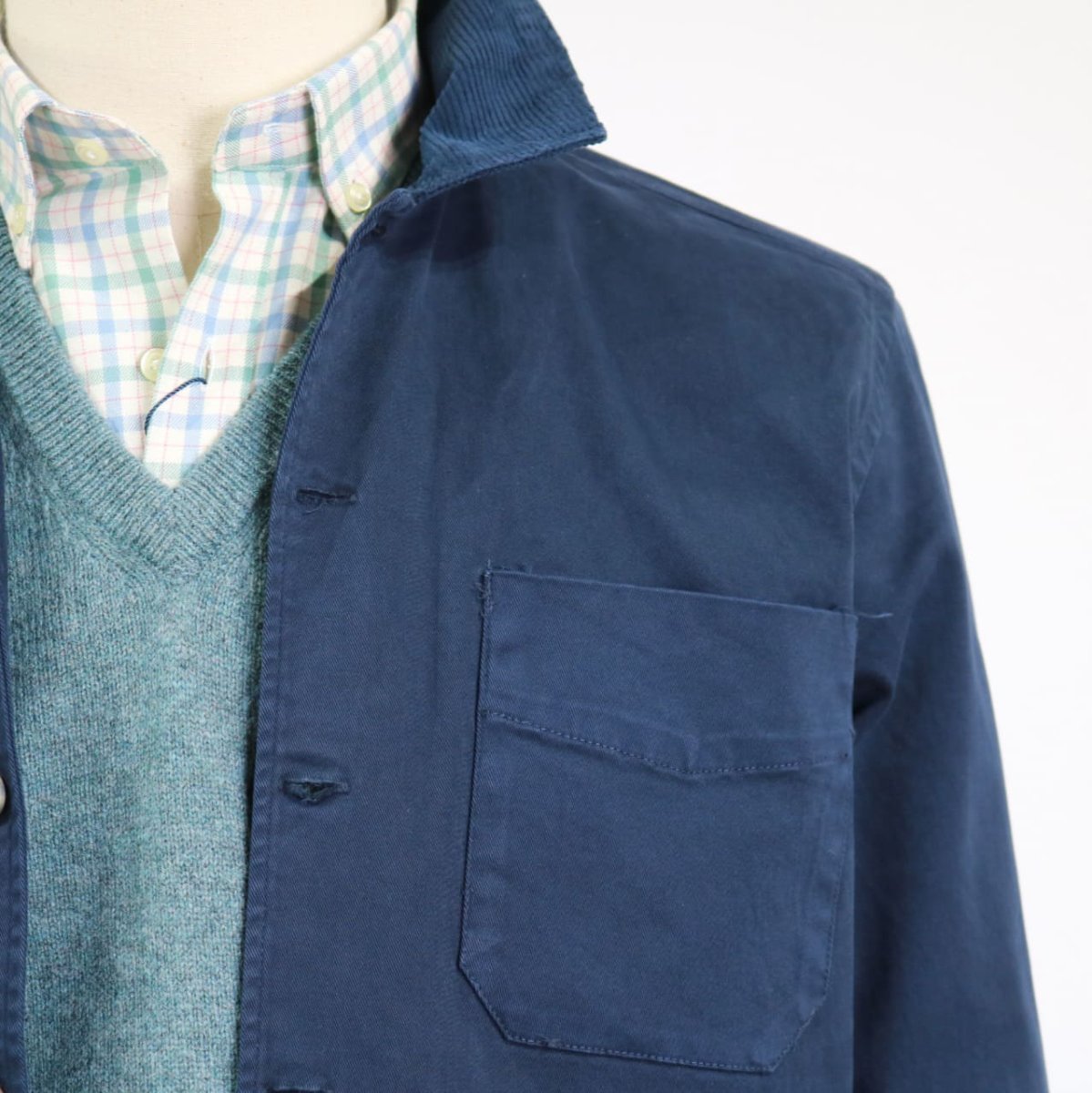 Sobrecamisa de algodón azul - Imagen 3