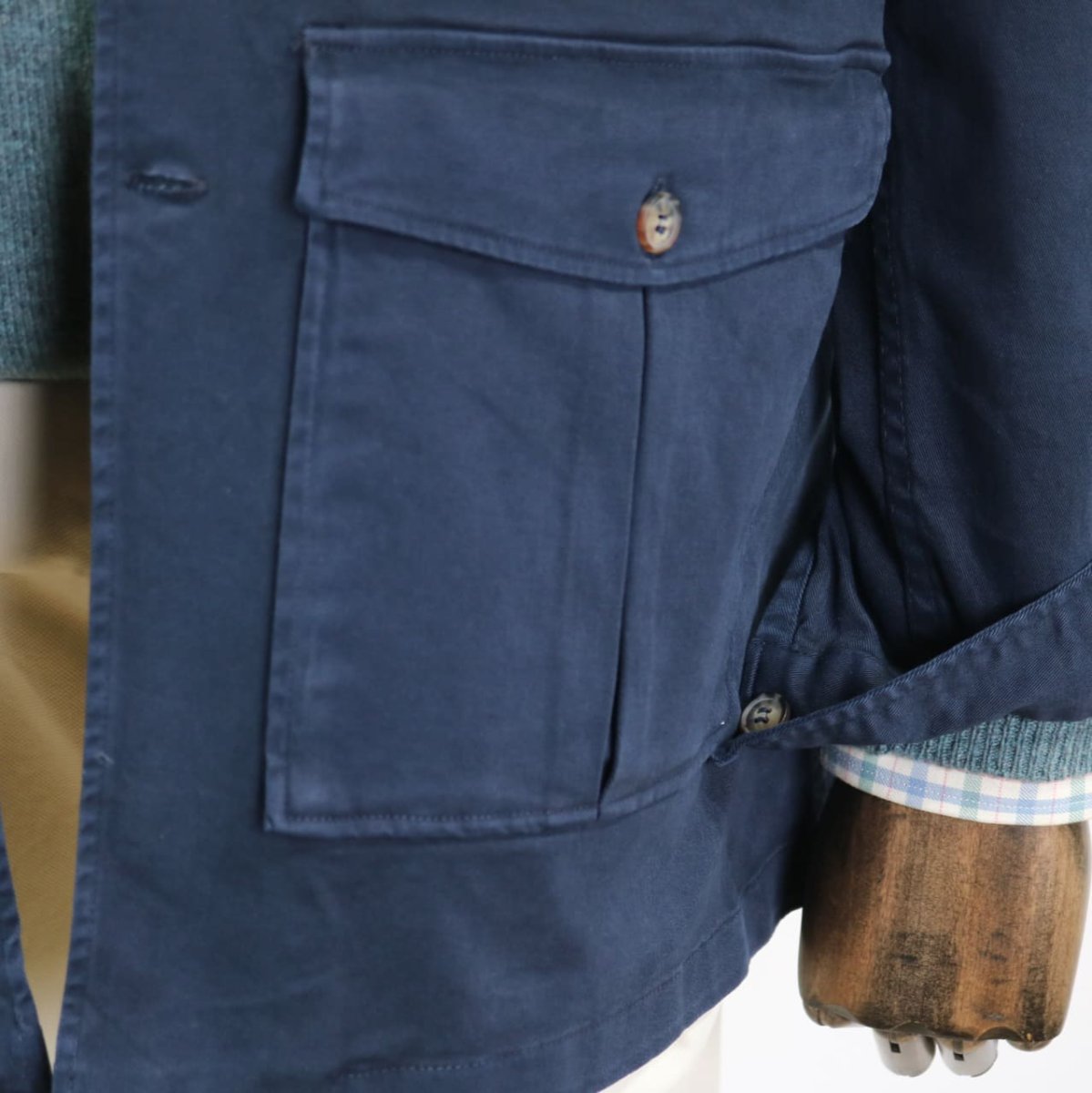 Sobrecamisa de algodón azul - Imagen 5