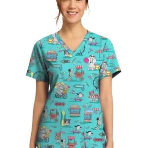 Casaca estampada mujer entallada mascotas CK856