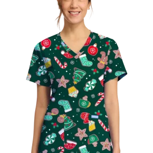 Casaca estampada mujer entallada navidad CK856