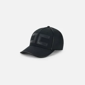 Elisabetta Franchi  gorra de beisbol de gabardina con logotipo
