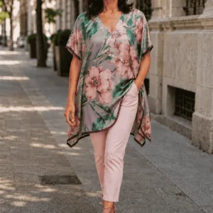Caftán de Semiseda a Medida estampado