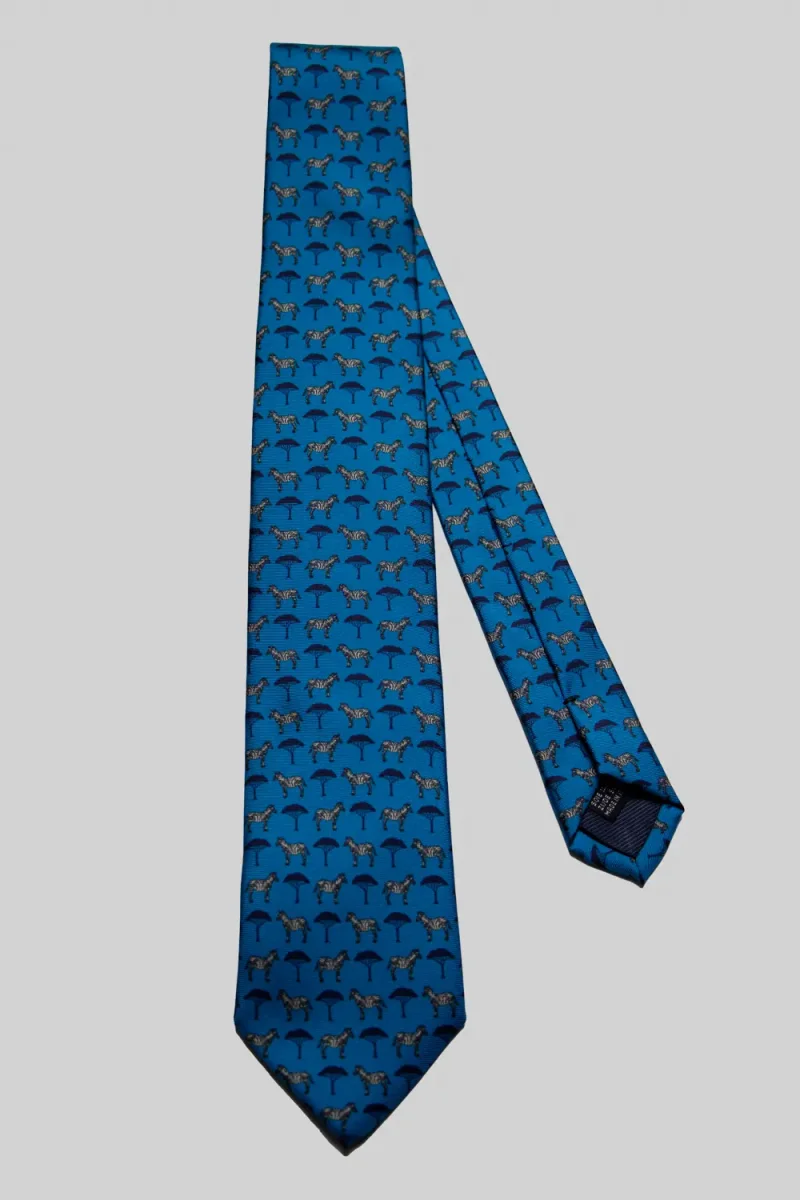 Corbata Cebras Azul Noche - Imagen 2