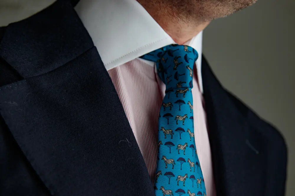 Corbata Cebras Azul Noche - Imagen 5
