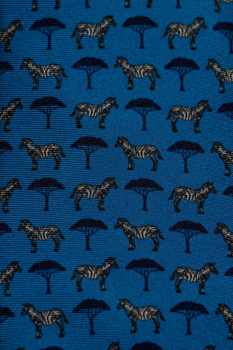 Corbata Cebras Azul Noche - Imagen 3