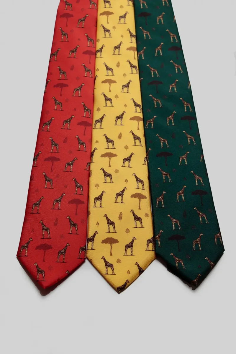 Corbata Jirafas Amarillo - Imagen 4