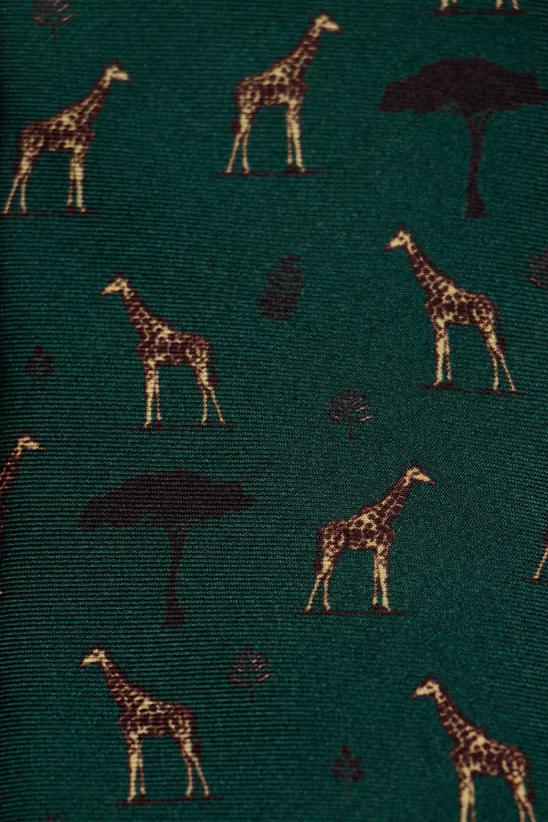 Corbata Jirafas Verde Oscuro - Imagen 3