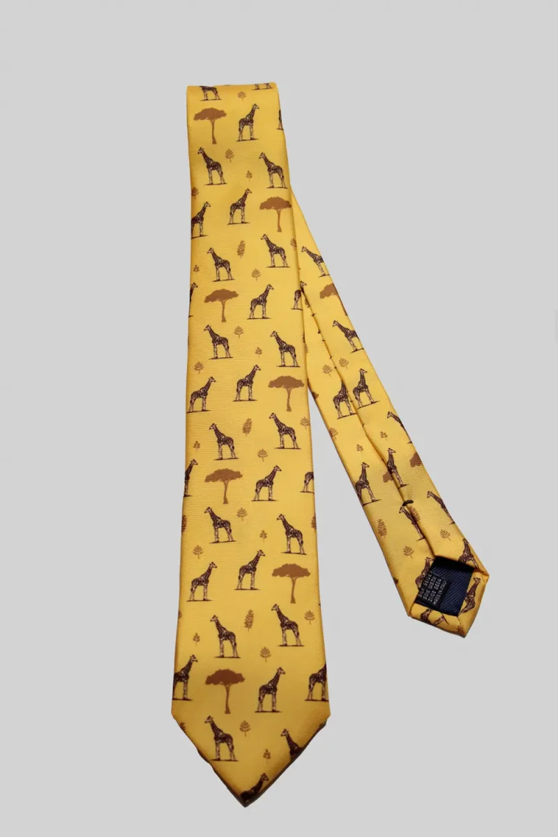 Corbata Jirafas Amarillo - Imagen 2