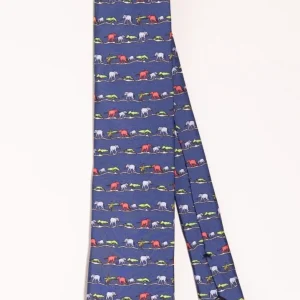 Corbata seda twill Selva Azul Marino