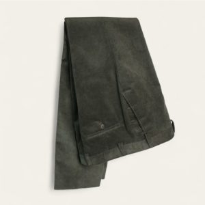 Pantalón de pana verde sin pinza