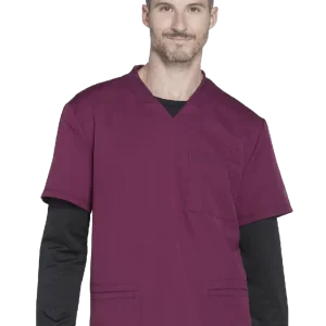 Casaca sanitaria hombre cuello en V - Dynamix DK640