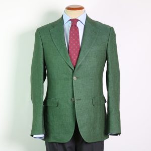 Chaqueta de lino verde carruaje