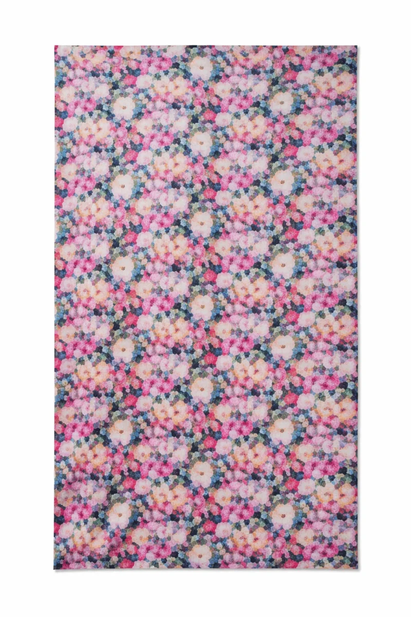Fular de seda natural con forro reversible con forro de flores de colores - Imagen 3