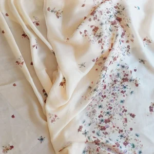 Fular de seda Beige