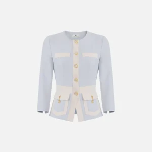 Elisabetta Franchi chaqueta estilo color block de doble crepe