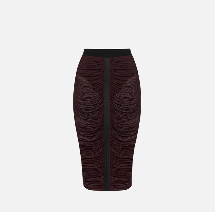 Elisabetta Franchi falda de punto ligero con drapeados - Imagen 2