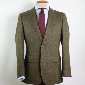Chaqueta verde cuadro ventana grana y caldera