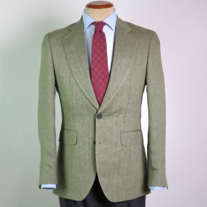 Chaqueta de lino espigas verde