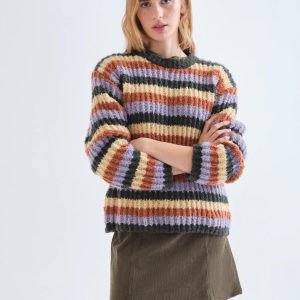 Jersey de rayas multicolor