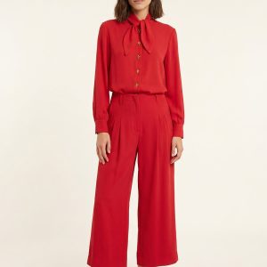 Pantalón ancho rojo