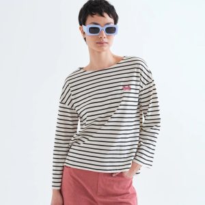 Camiseta rayas negra