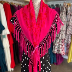Mantón Cantillana Fucsia