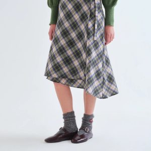 Falda estampado de cuadros