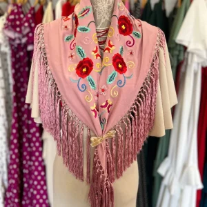 Mantón Granada Rosa Maquillaje