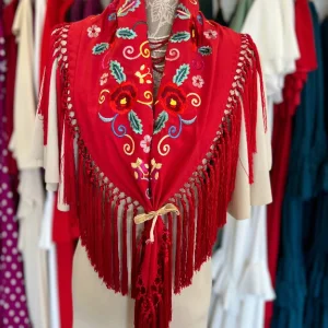 Mantón Granada Rojo