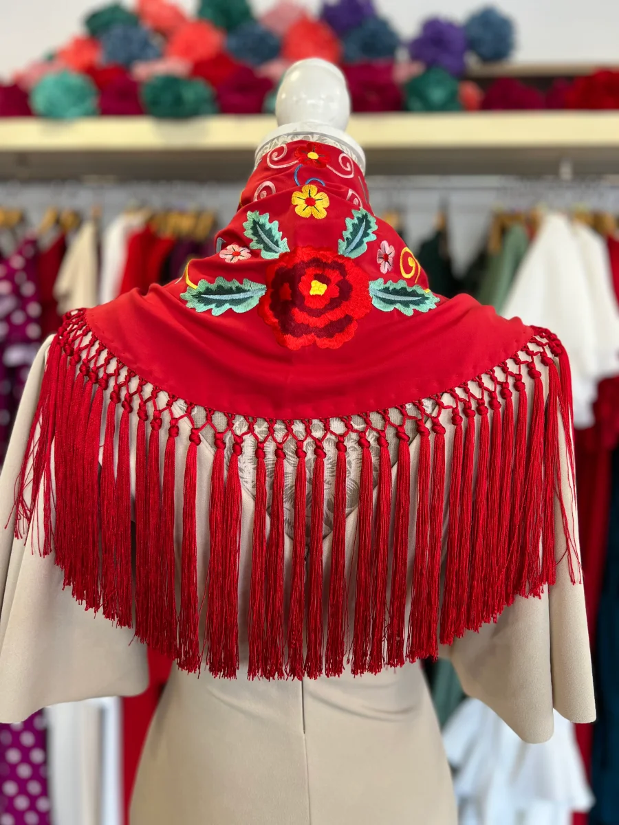 Mantón Granada Rojo - Imagen 4