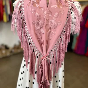 Mantón Juvenil Rosa al tono