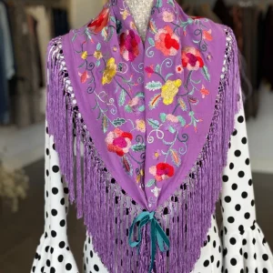 Mantón Carmen lila