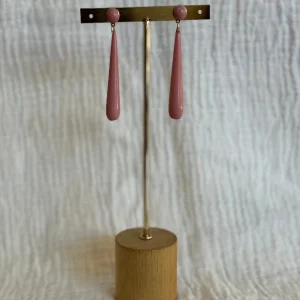 Pendiente Coral Rosa