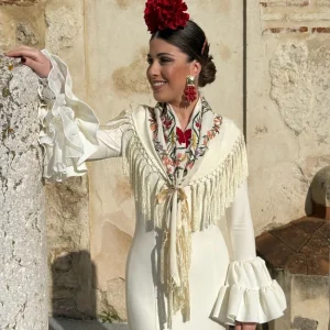 Mantón Candela beige