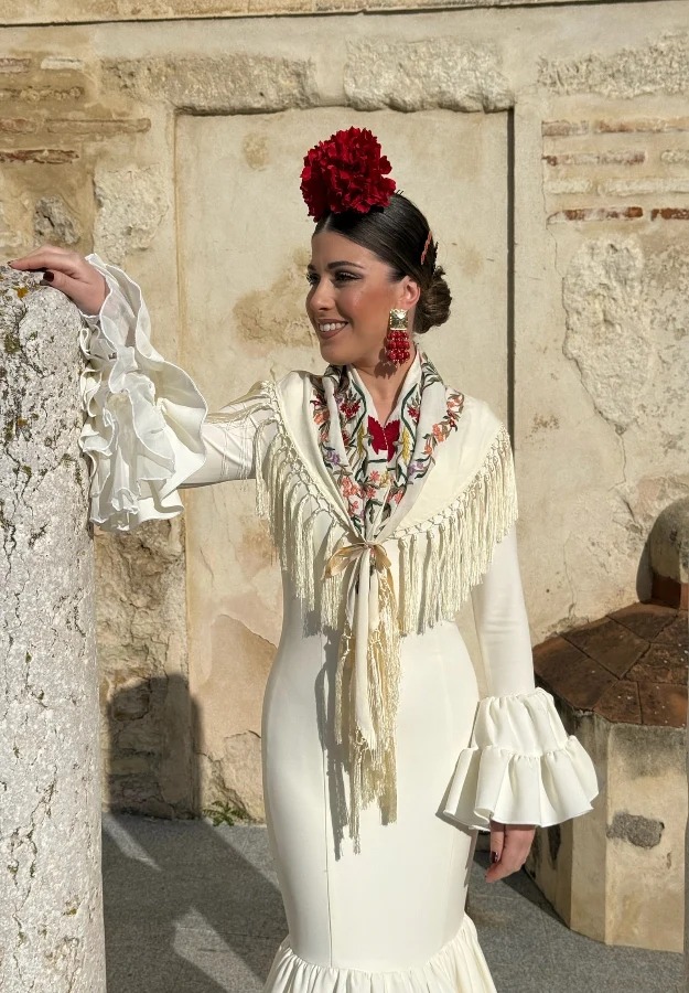 Mantón Candela beige - Imagen 2