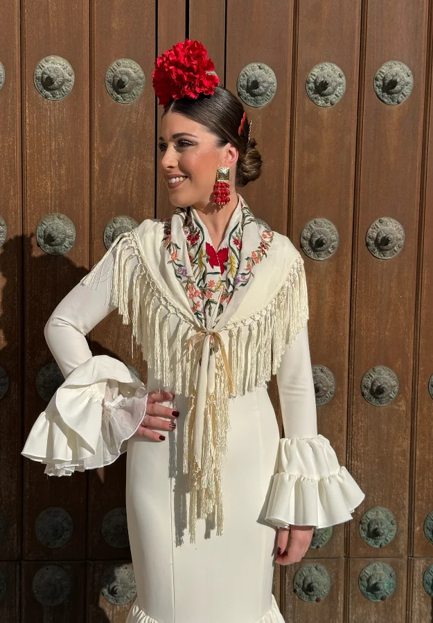 Mantón Candela beige - Imagen 5
