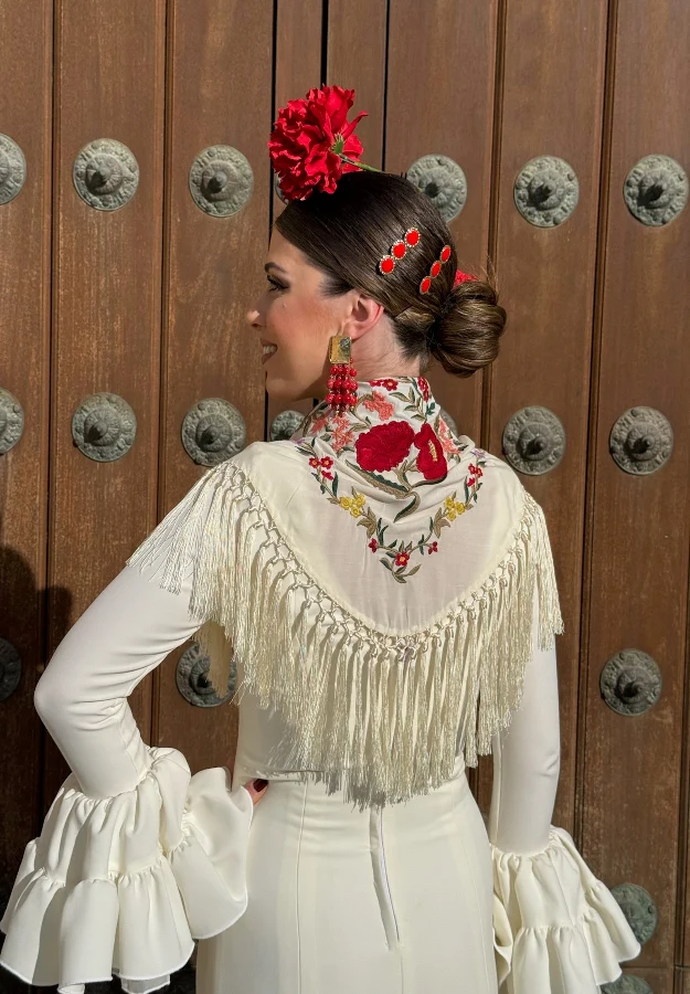 Mantón Candela beige - Imagen 3