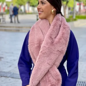 Estola peluche rosa