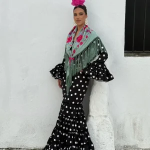 Traje flamenca Écija negro