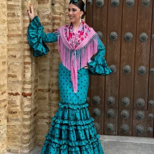 Traje flamenca Granada verde
