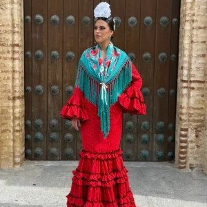 Traje flamenca Granada rojo