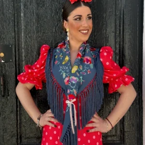 Mantón Carmen Azul ducado