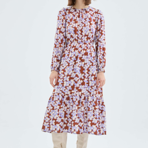 Vestido estampado floral lila