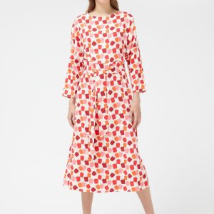 Vestido midi estampado pimientos